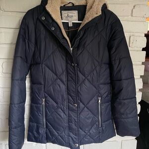 G.H. Bass & Co. Women's Dark Blue Quilted Puffer Jacket